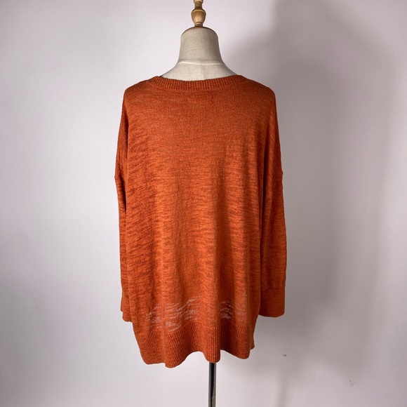 LOU & GREY Lightweight Slouchy Orange Sweater XL - Picture 4 of 7